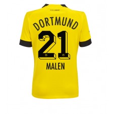 Borussia Dortmund Donyell Malen #21 Hemmatröja Dam 2022-23 Korta ärmar